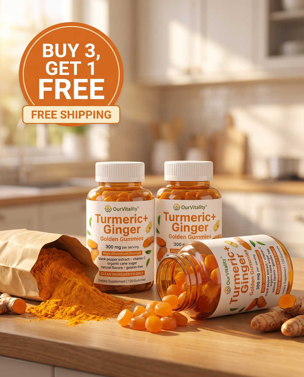 Turmeric+ Curcumin Golden Gummies