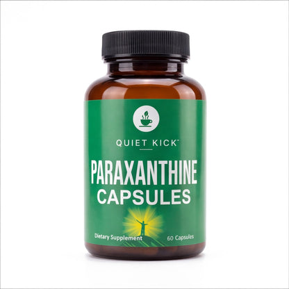 Quiet Kick™ paraxanthine capsules bottle on white