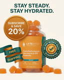 STEADY Electrolyte Gummies offer: Subscribe and Save 20 percent, free shipping, 30-day money-back guarantee